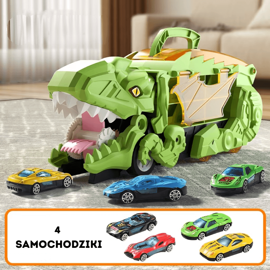 Dino-Ciężarówka z Autkami | Rozwija wyobraźnię 7
