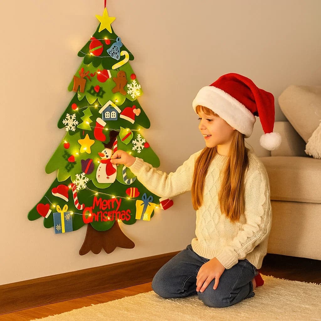 Filcowa choinka DIY dla dzieci | Kreatywna dekoracja