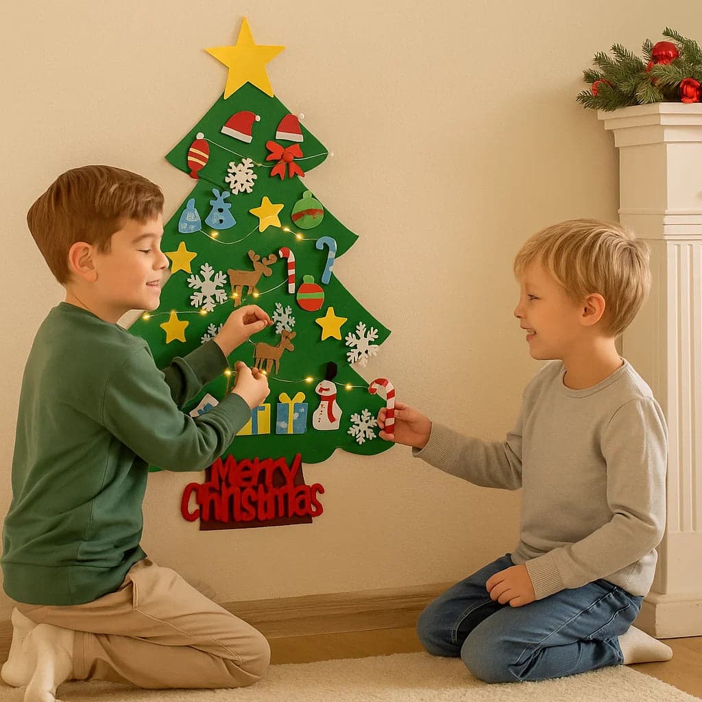 Filcowa choinka DIY dla dzieci | Kreatywna dekoracja 4