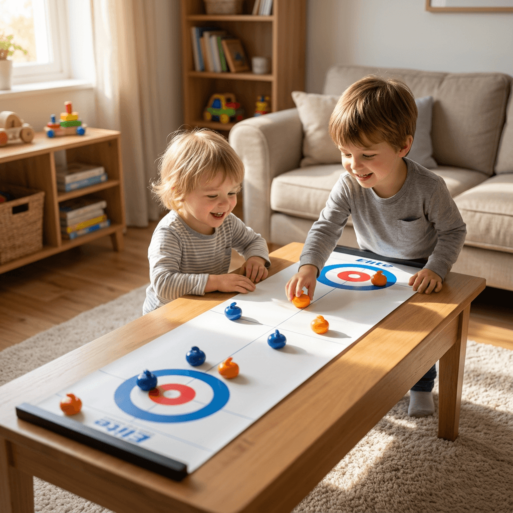 Gra Stołowa Curling – Zabawa dla Całej Rodziny!