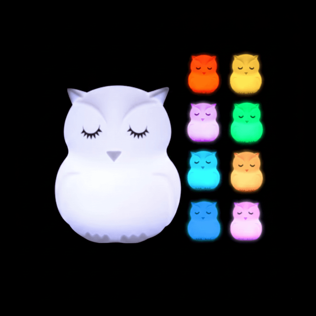 Lampka Nocna dla Dzieci LED - Miś/Sowa 8 Kolorów 2