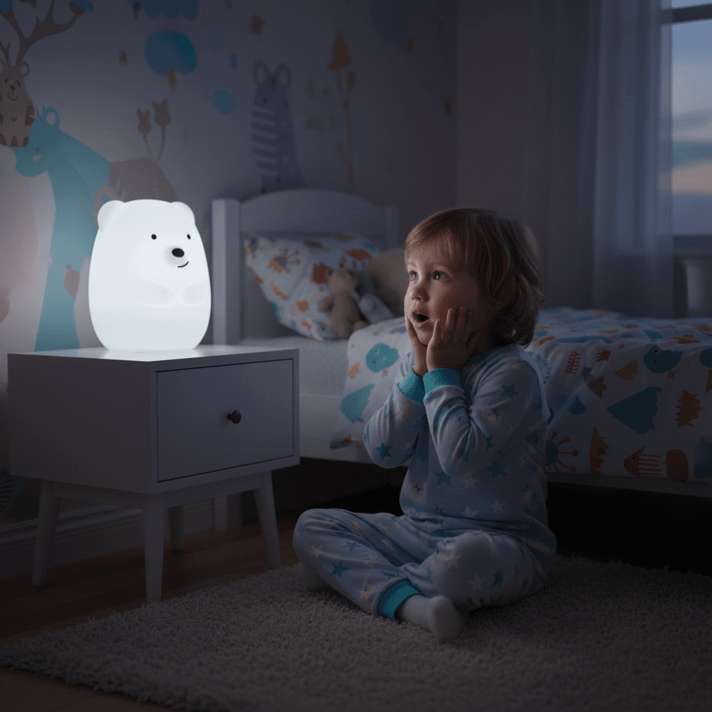 Lampka Nocna dla Dzieci LED - Miś/Sowa 8 Kolorów 3