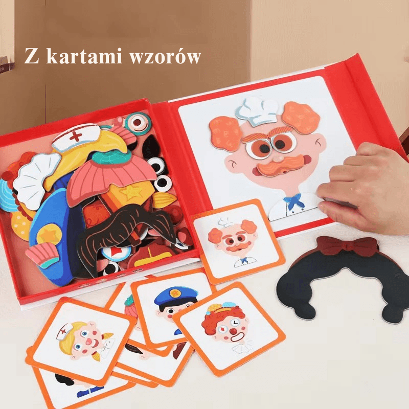 Magnetyczna układanka „Zmienne buzie” | Uczy emocji 2