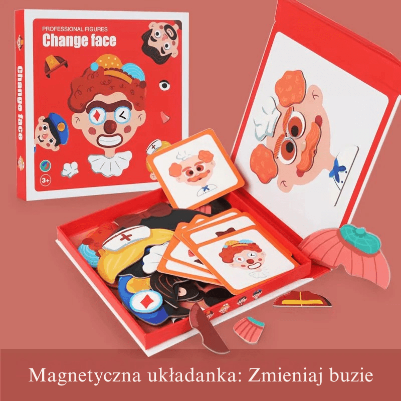 Magnetyczna układanka „Zmienne buzie” | Uczy emocji 4