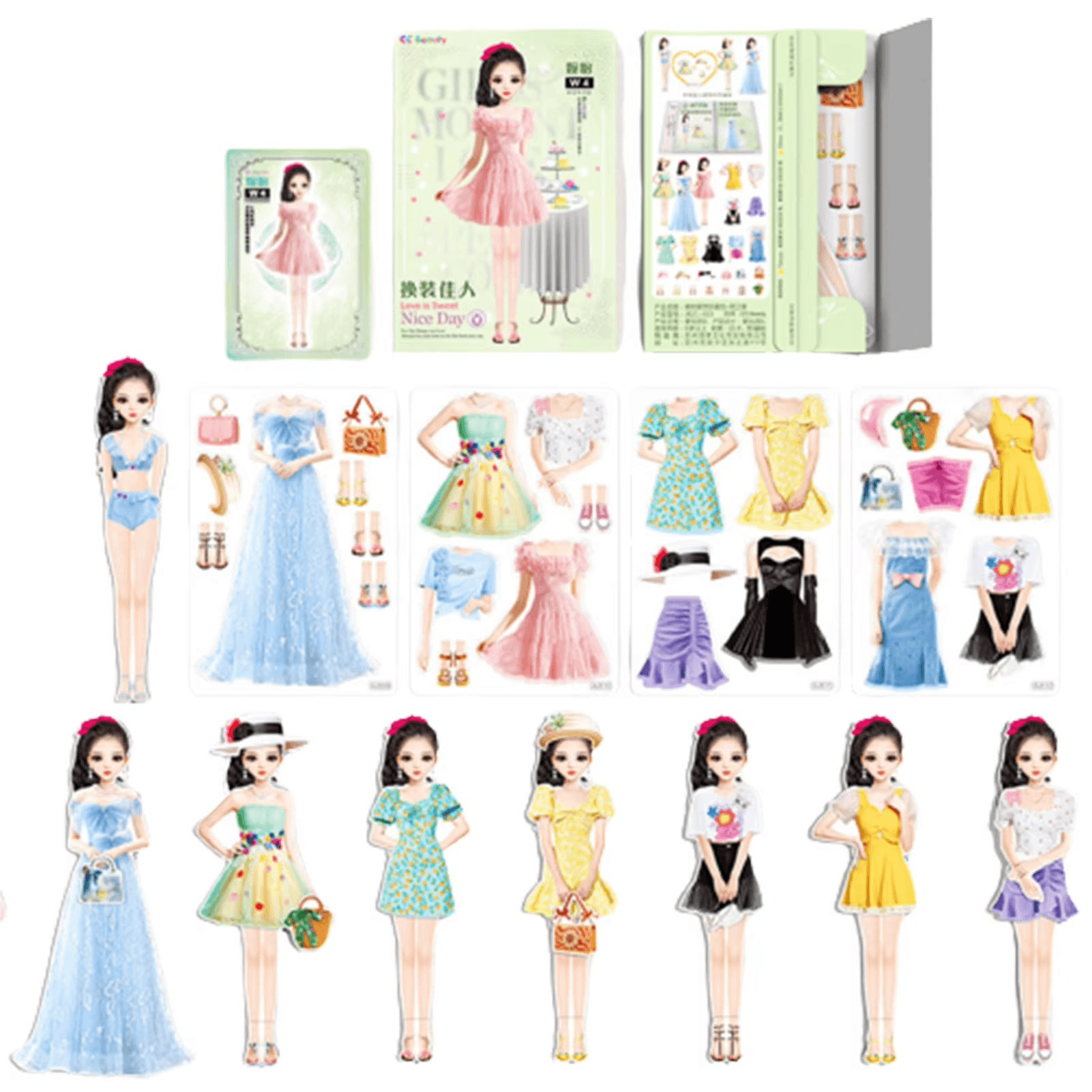 Magnetyczny zestaw modowy dla dzieci 7