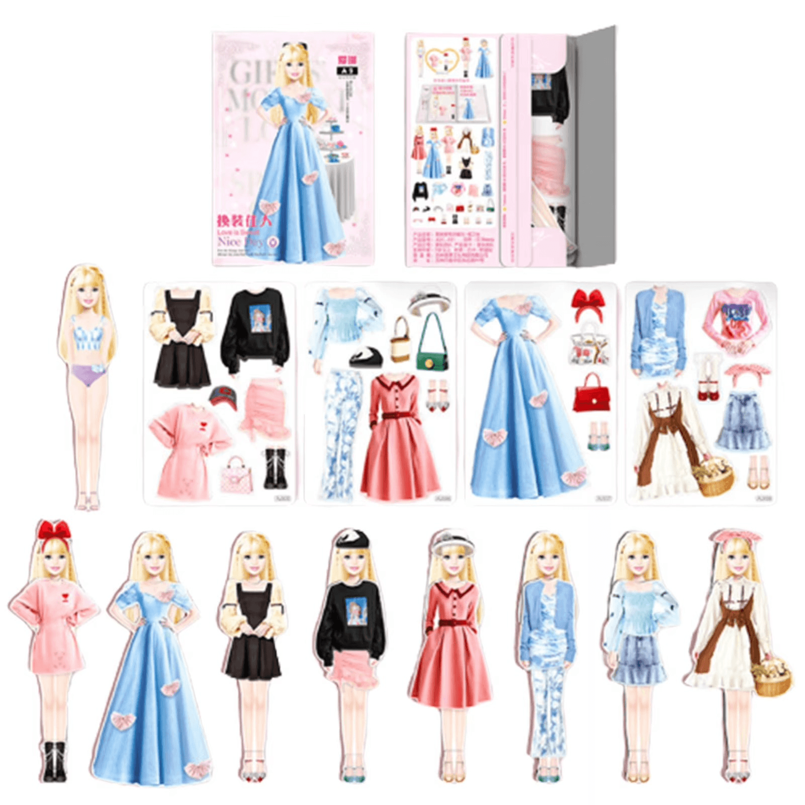 Magnetyczny zestaw modowy dla dzieci 8