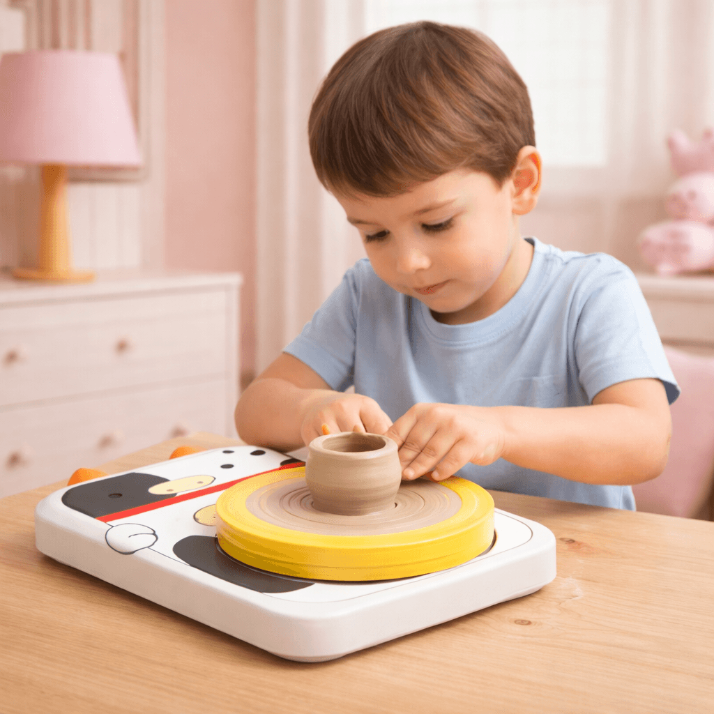 Mini Koło Garncarskie dla Dzieci – Elektryczna Maszyna Garncarska DIY