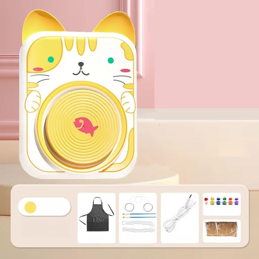 Mini Koło Garncarskie dla Dzieci – Elektryczna Maszyna Garncarska DIY 3