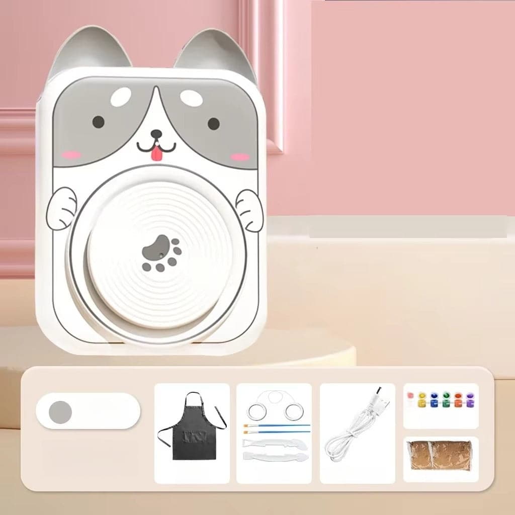 Mini Koło Garncarskie dla Dzieci – Elektryczna Maszyna Garncarska DIY 4