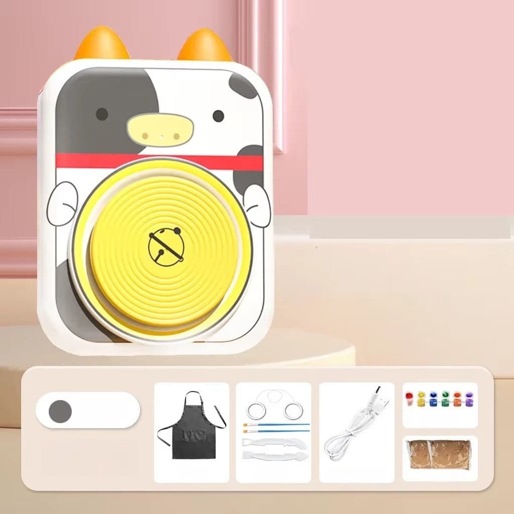 Mini Koło Garncarskie dla Dzieci – Elektryczna Maszyna Garncarska DIY 5