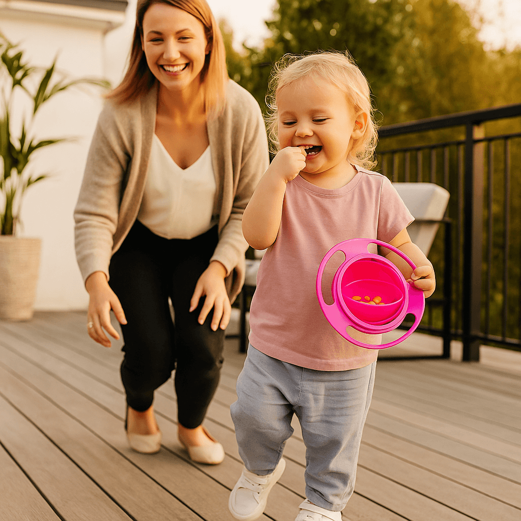 Nieprzeciekająca miseczka dla dziecka | Obrotowy design 360°