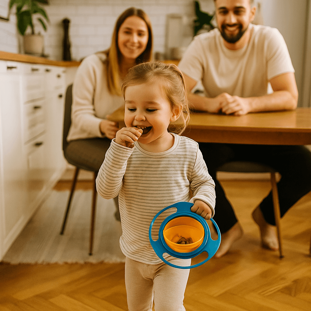 Nieprzeciekająca miseczka dla dziecka | Obrotowy design 360° 2