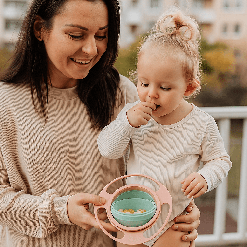 Nieprzeciekająca miseczka dla dziecka | Obrotowy design 360° 3