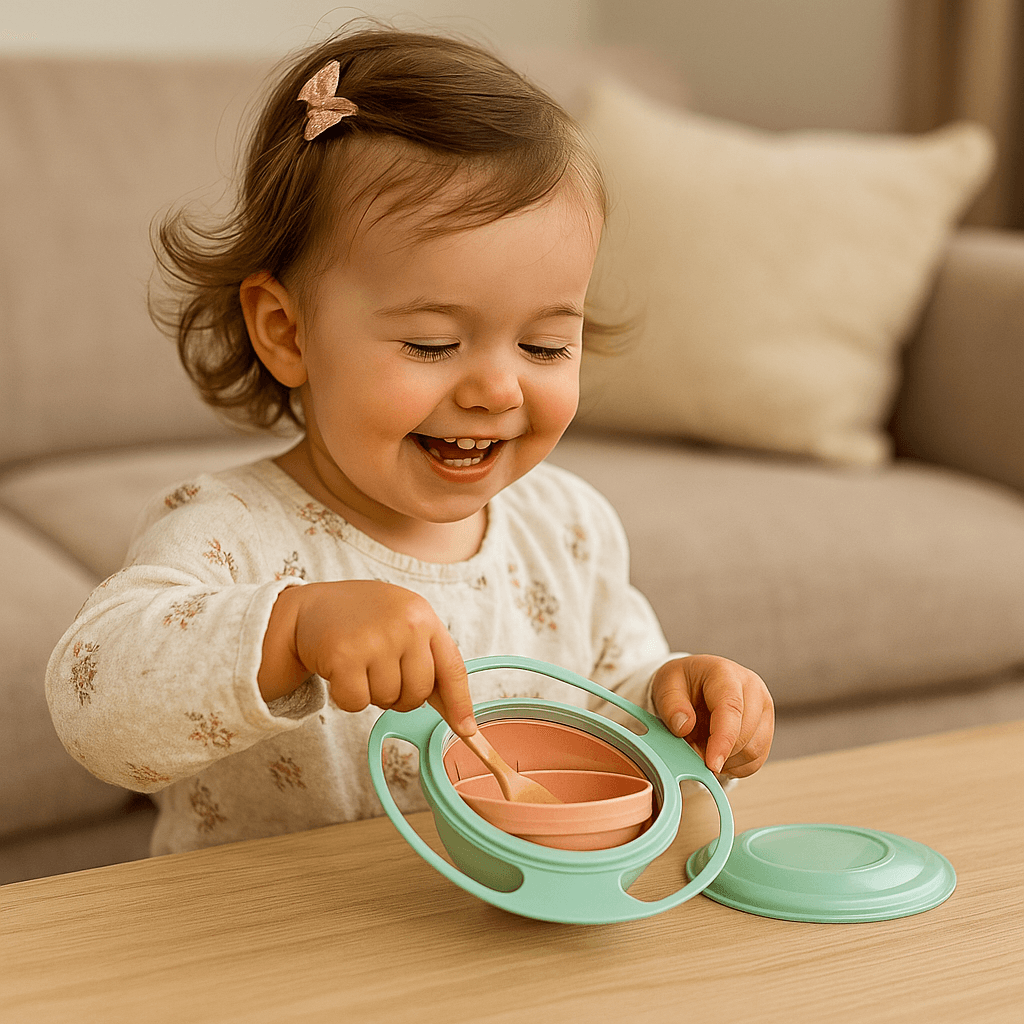 Nieprzeciekająca miseczka dla dziecka | Obrotowy design 360° 4