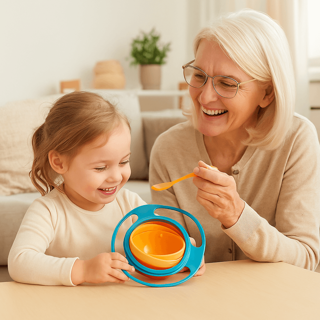 Nieprzeciekająca miseczka dla dziecka | Obrotowy design 360° 6