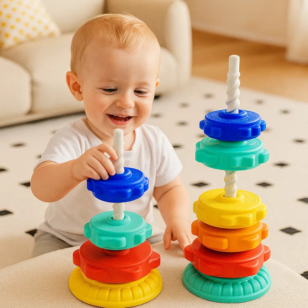 Tęczowa wieża obrotowa | rozwija umiejętności