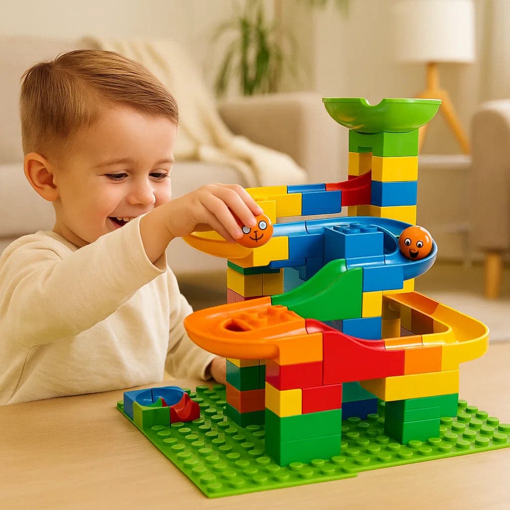 Tor kulkowy z klocków | Kreatywna zabawa