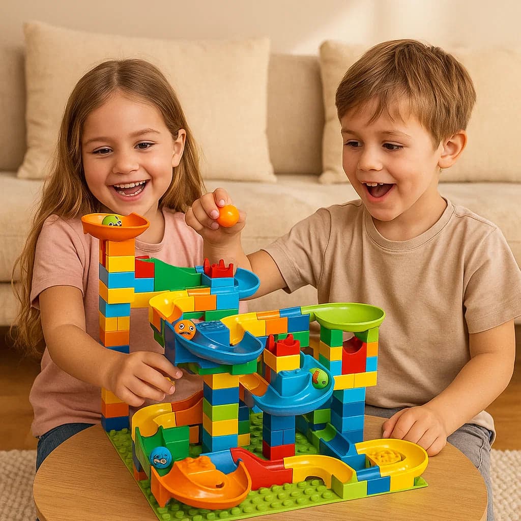 Tor kulkowy z klocków | Kreatywna zabawa 3