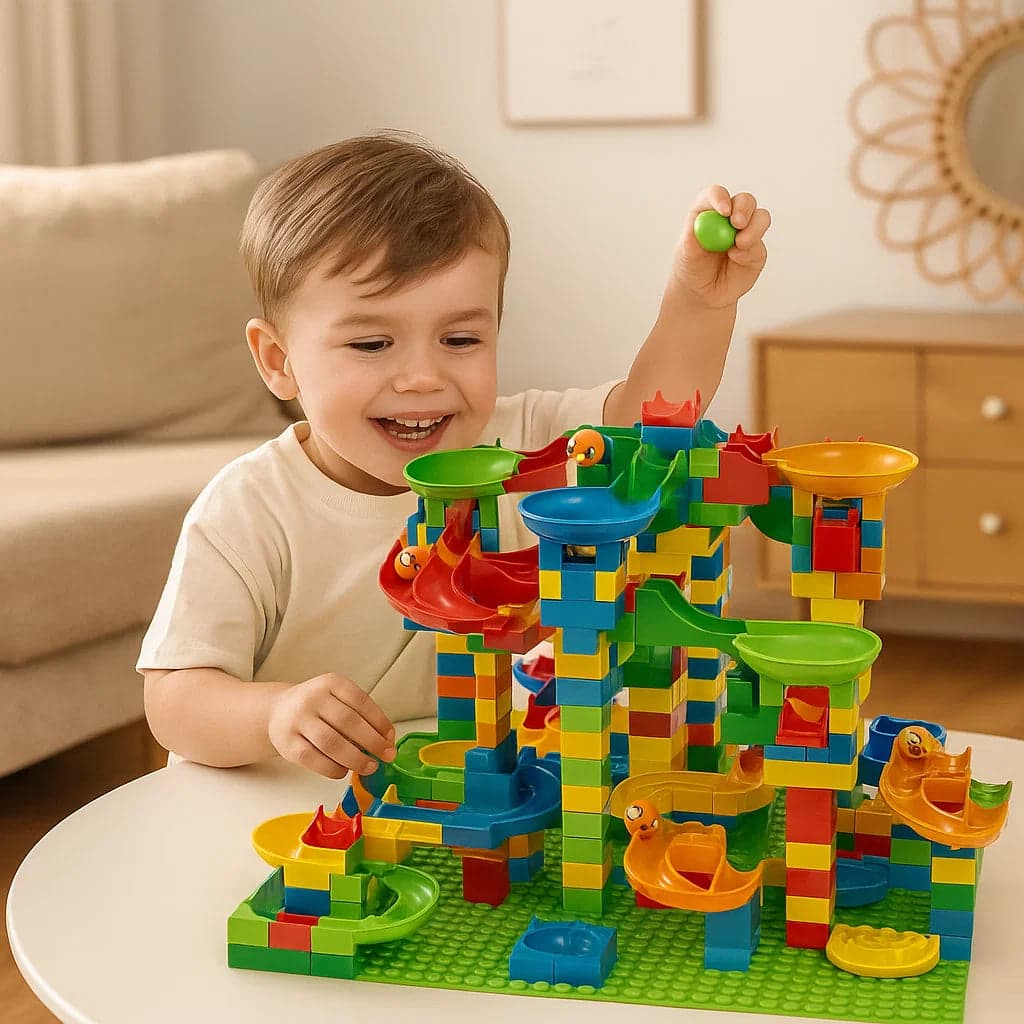 Tor kulkowy z klocków | Kreatywna zabawa 4