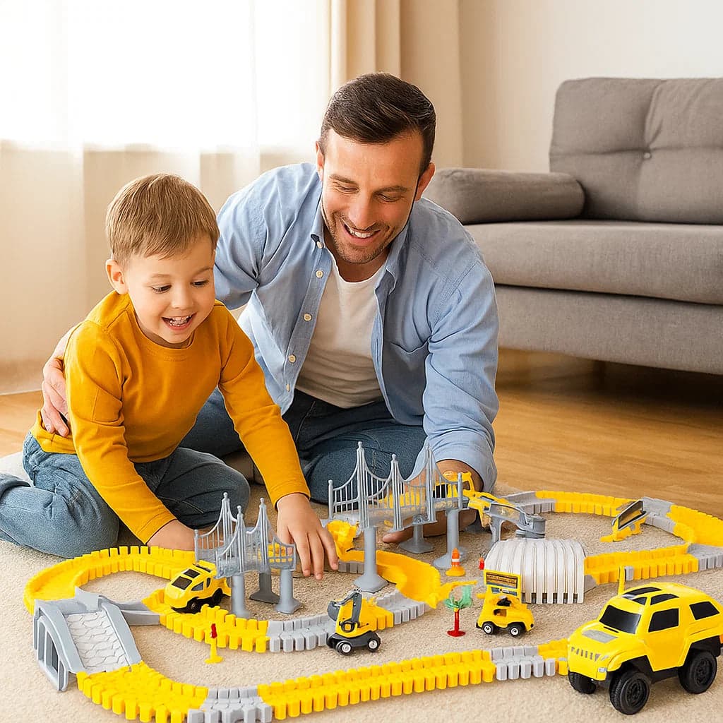 Tor wyścigowy z samochodzikami | rozwija zręczność 4