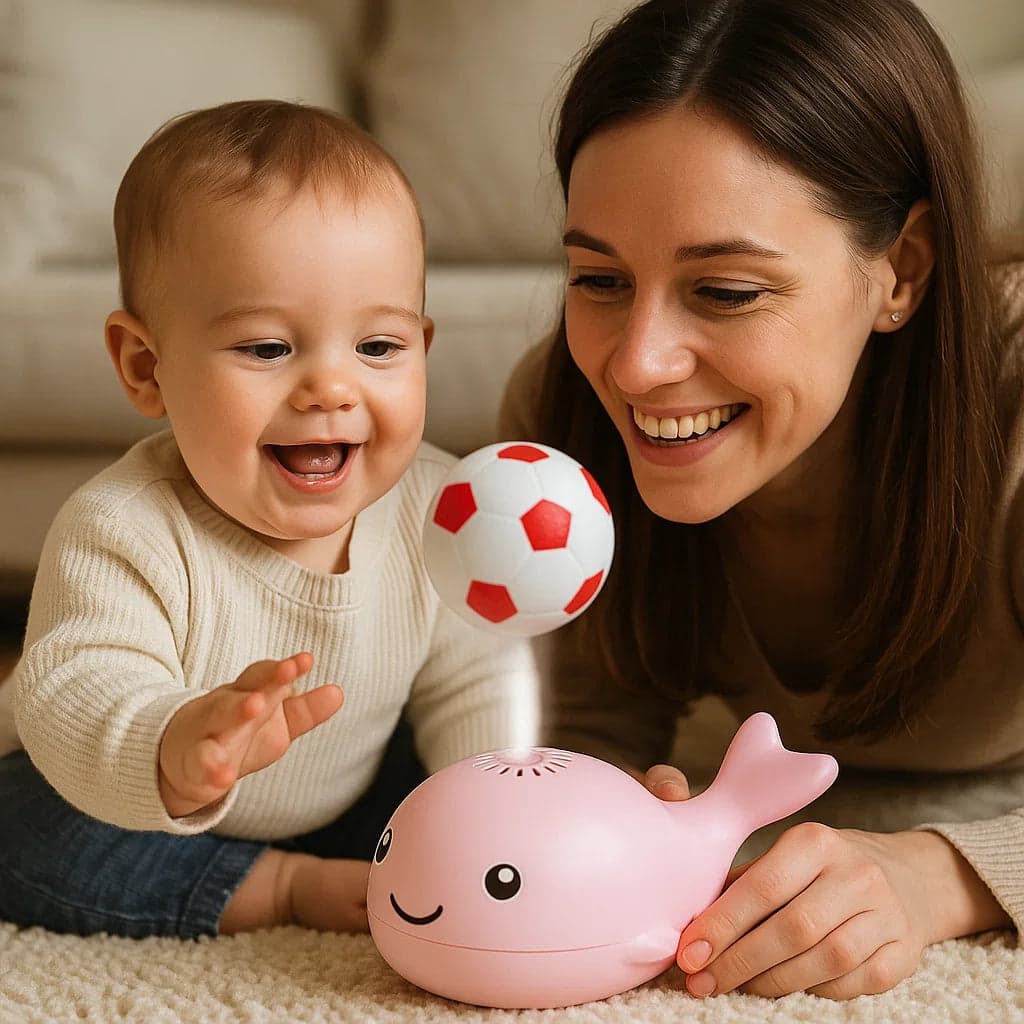 Zabawka wieloryb z lewitującą piłką | Rozwój zmysłów 2