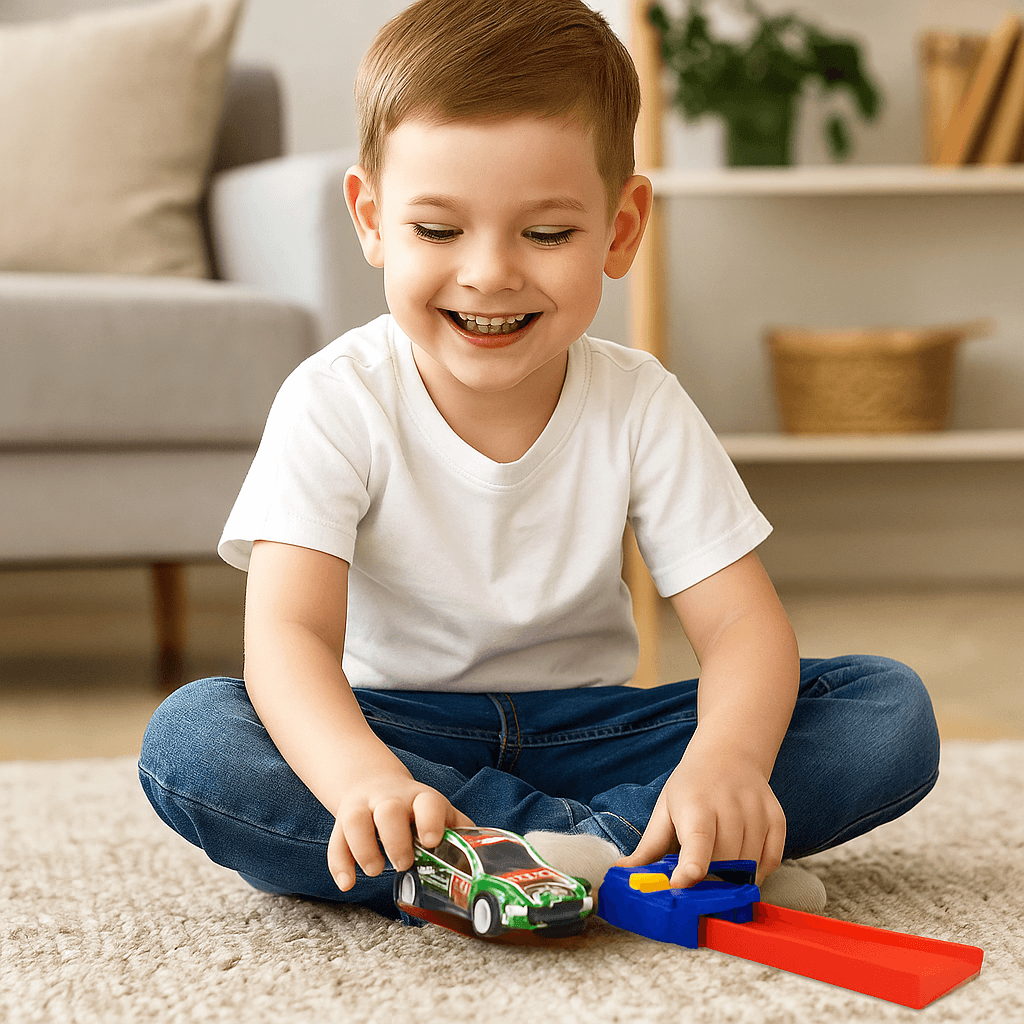 Zestaw wyścigowy z katapultą | emocjonujące wyścigi 3