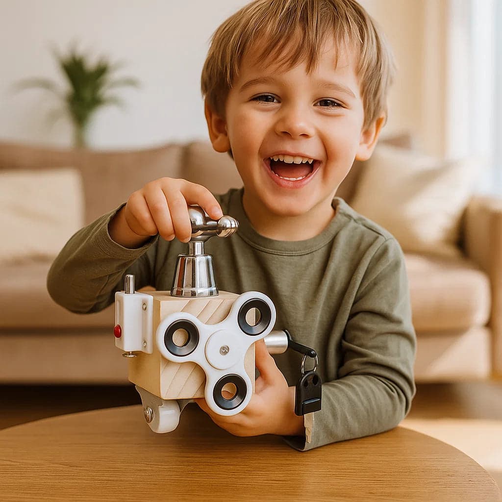 Drewniana kostka sensoryczna | Rozwój umiejętności motorycznych