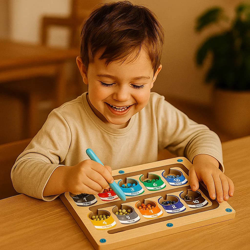 Drewniana tablica magnetyczna do liczenia | Rozwija umiejętności motoryczne