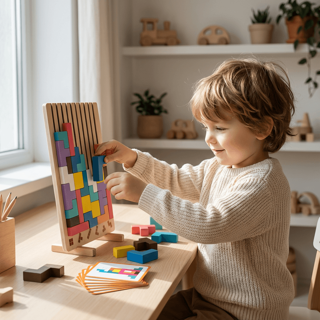 Drewniana Układanka 3D – Logiczna Gra Edukacyjna dla Dzieci