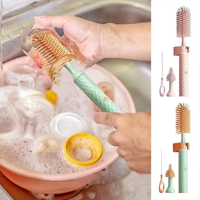 Elektryczna szczotka do mycia butelek | 360° czyszczenie