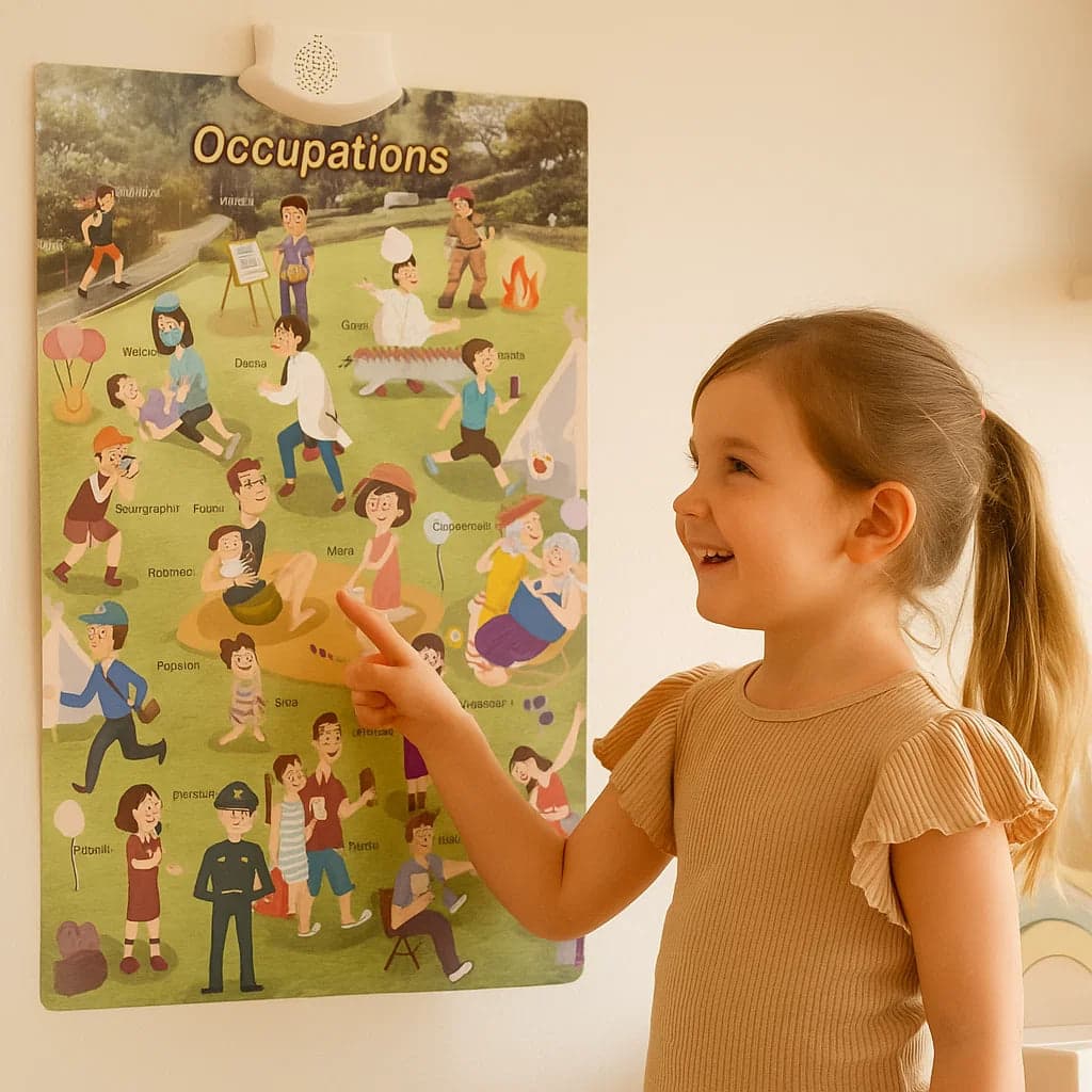 Interaktywna tablica dźwiękowa dla dzieci | Nauka angielskich słów