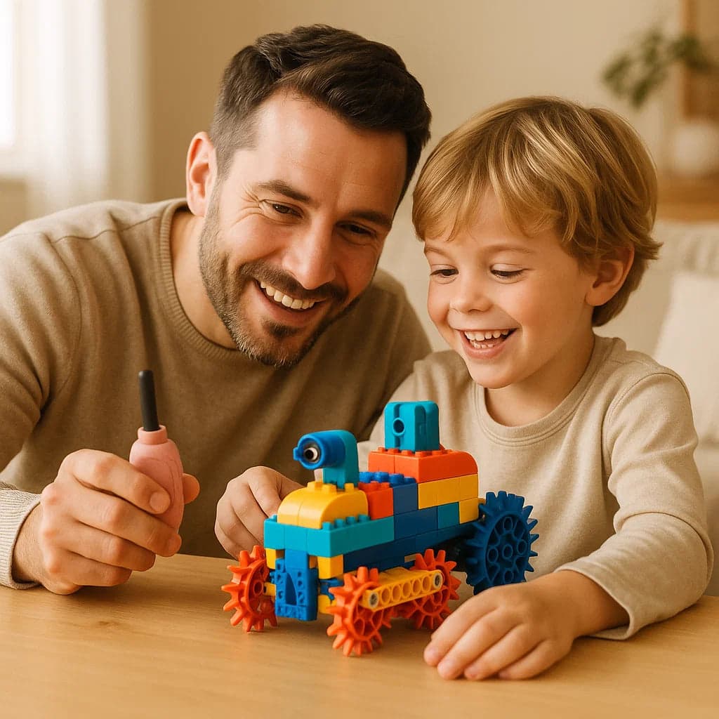 Klocki konstrukcyjne z silnikiem | Rozwijaj kreatywność