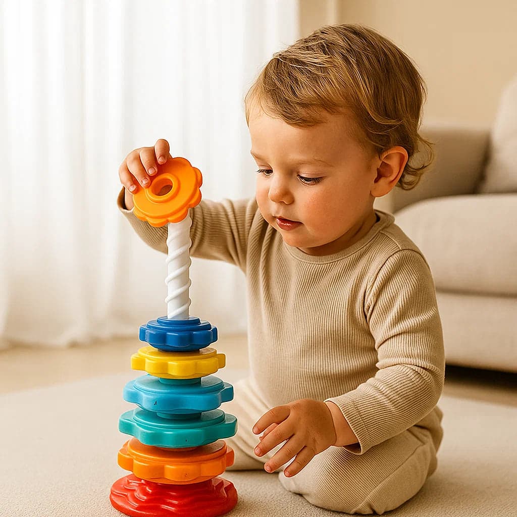 Kolorowa wieża edukacyjna | Rozwój logicznego myślenia