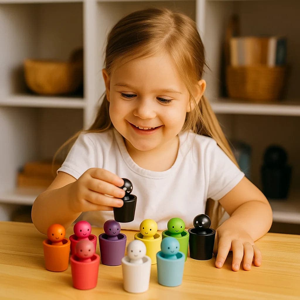 Kolorowe Lalki Do Sortowania | Zabawka Edukacyjna Dla 2-5 Latka