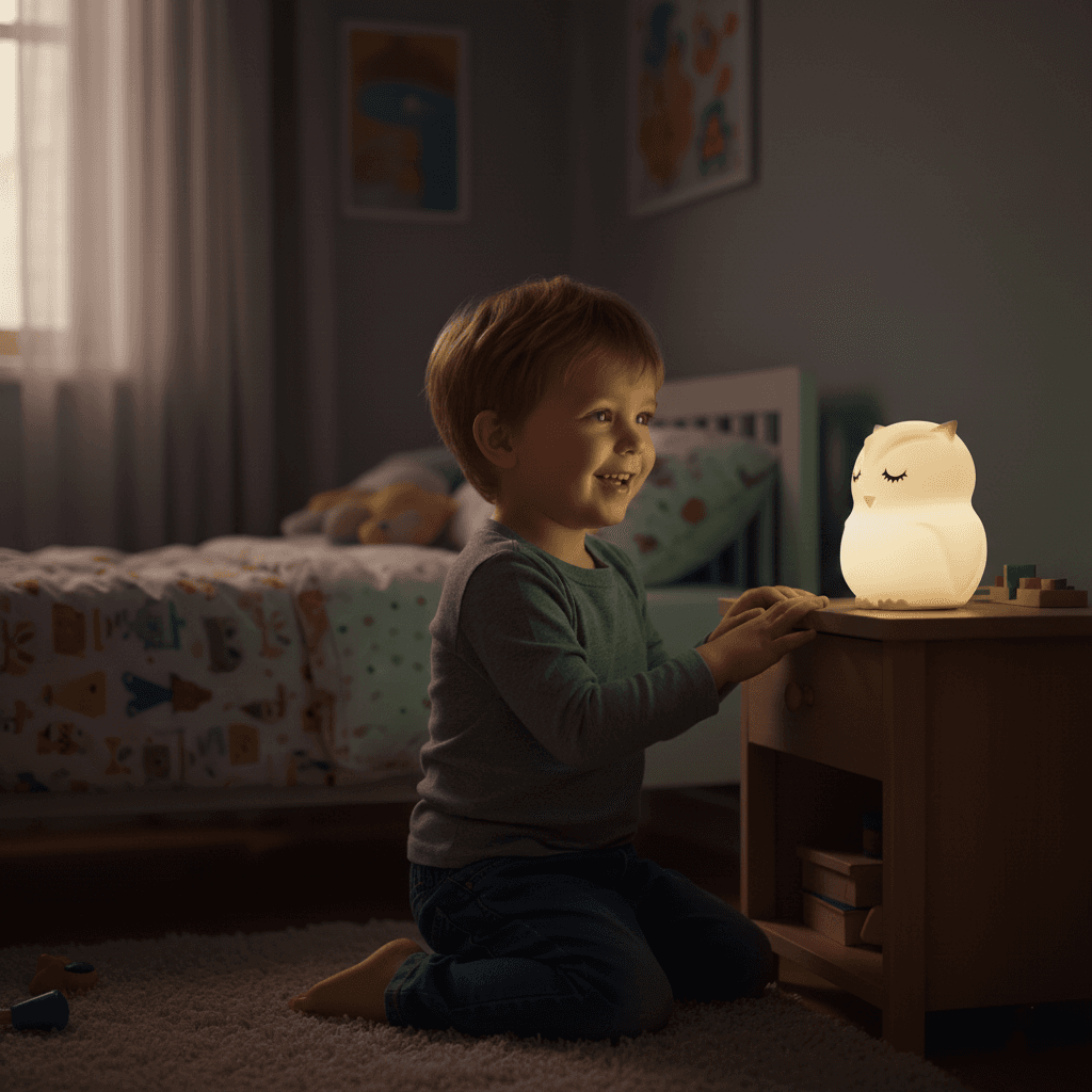 Lampka Nocna dla Dzieci LED - Miś/Sowa 8 Kolorów