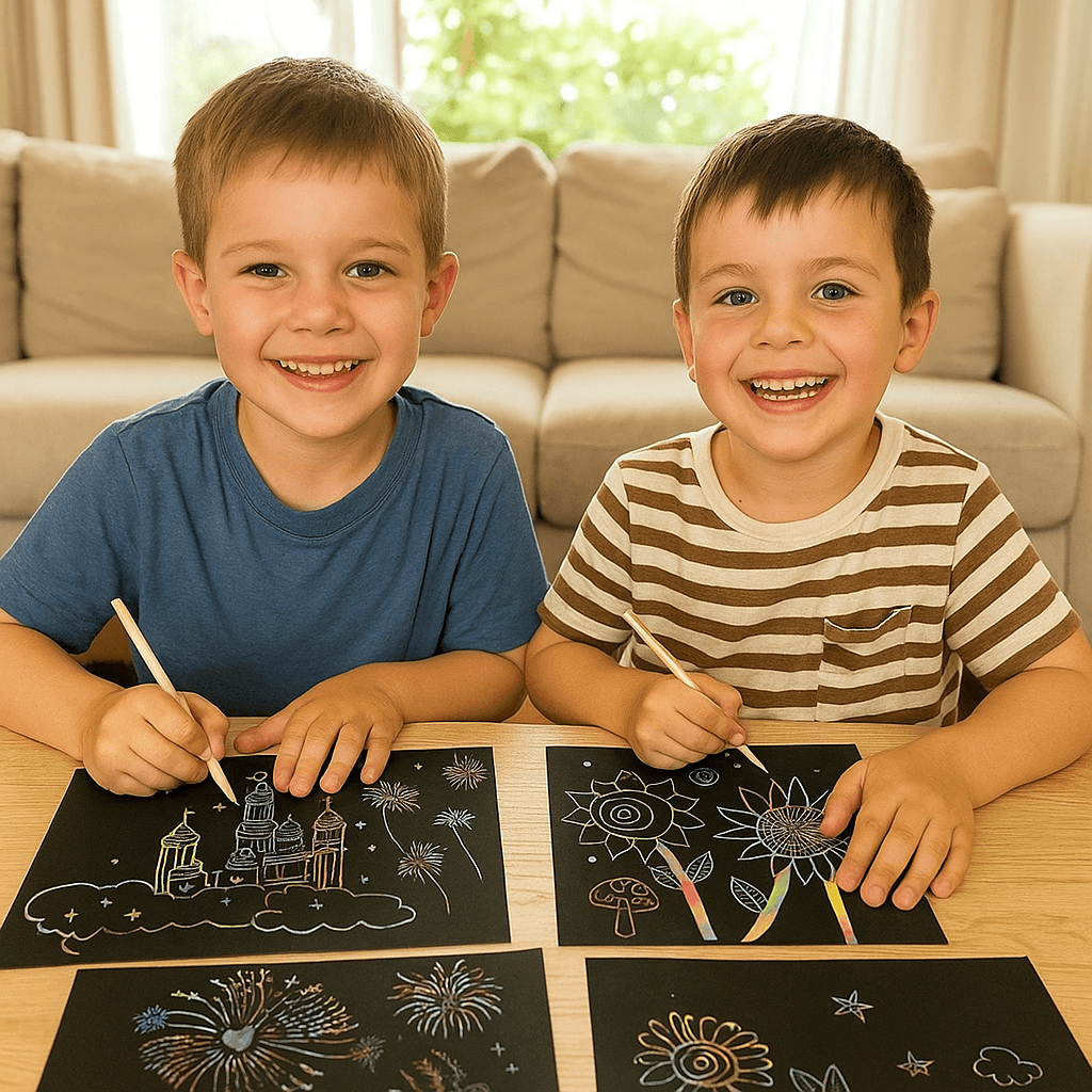 Magiczny tęczowy papier do drapania | Kreatywna zabawa