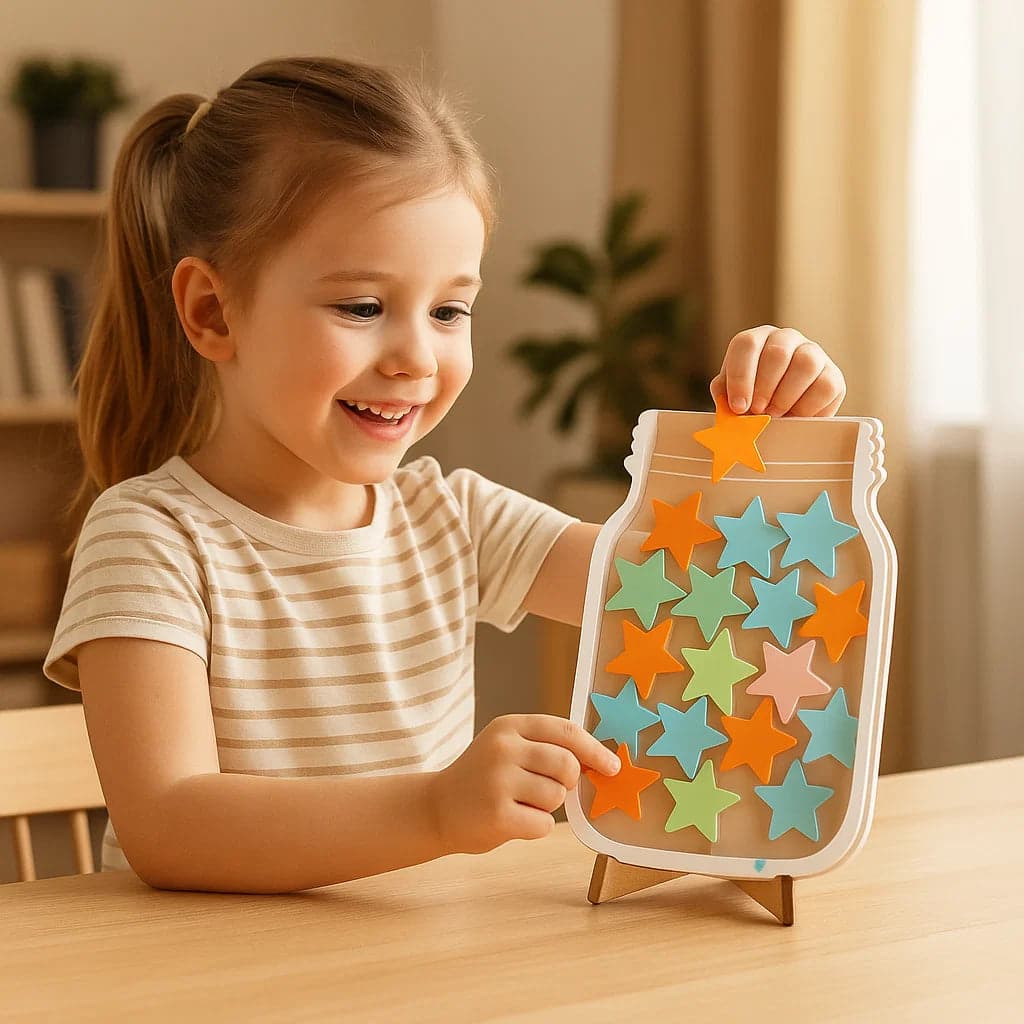 Słoik z gwiazdkami dla dzieci | Motywacja do nauki i dobrego zachowania