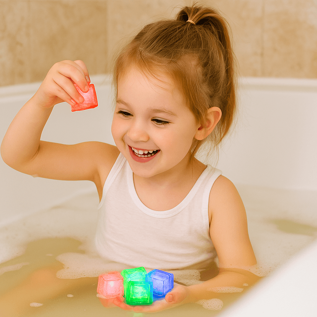 Świecące kostki do kąpieli | Zestaw 6 sztuk