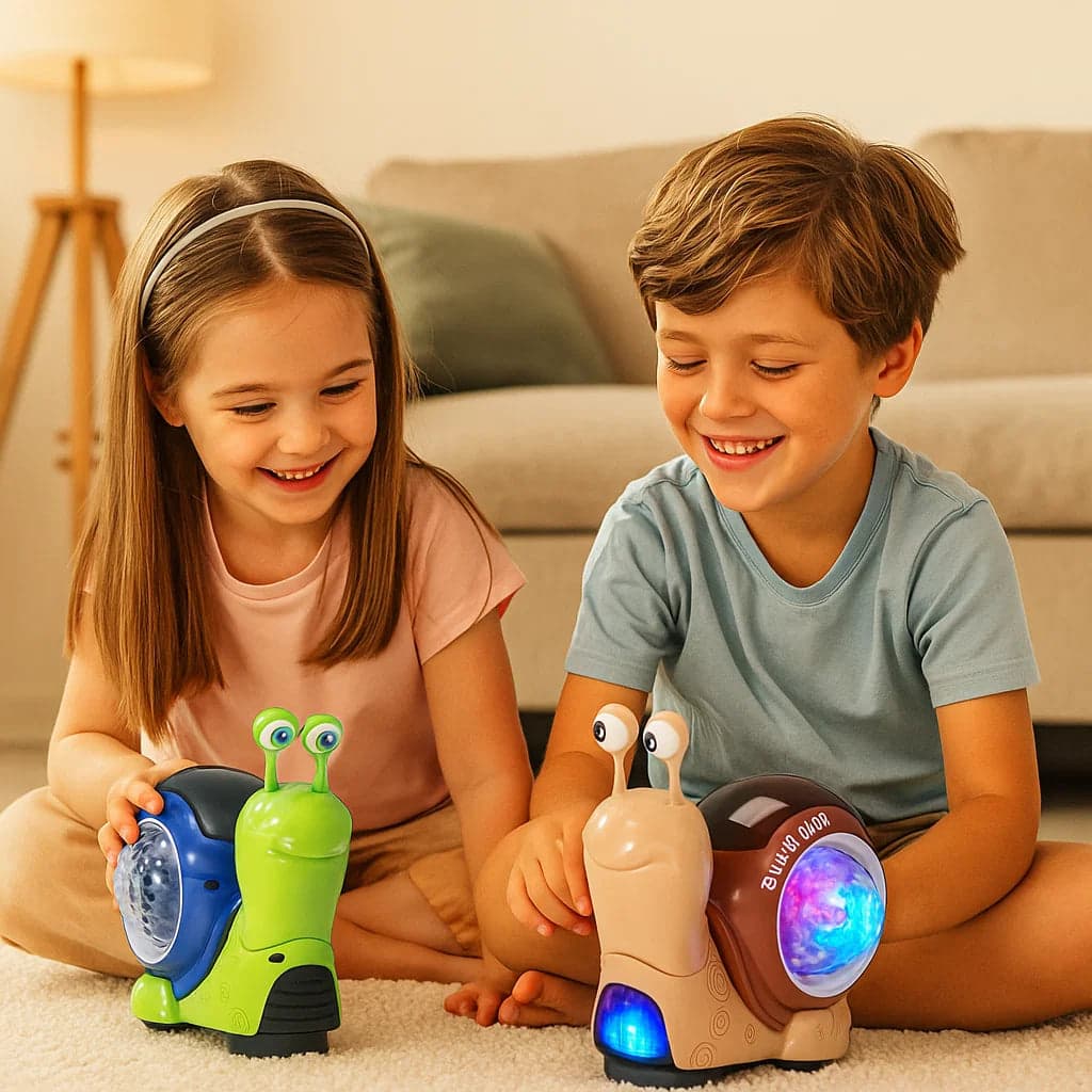 Świecący ślimak do raczkowania | Wspiera rozwój motoryczny