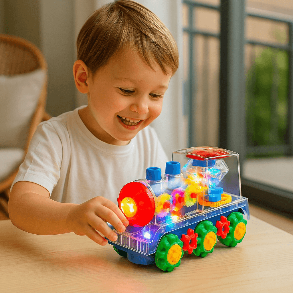 Tańcząca lokomotywa muzyczna | Efekty świetlne i para