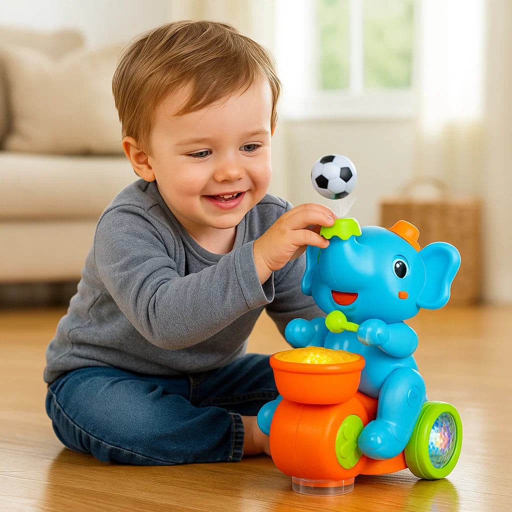 Zabawka Słonik z Latającą Piłeczką | Rozwój motoryczny