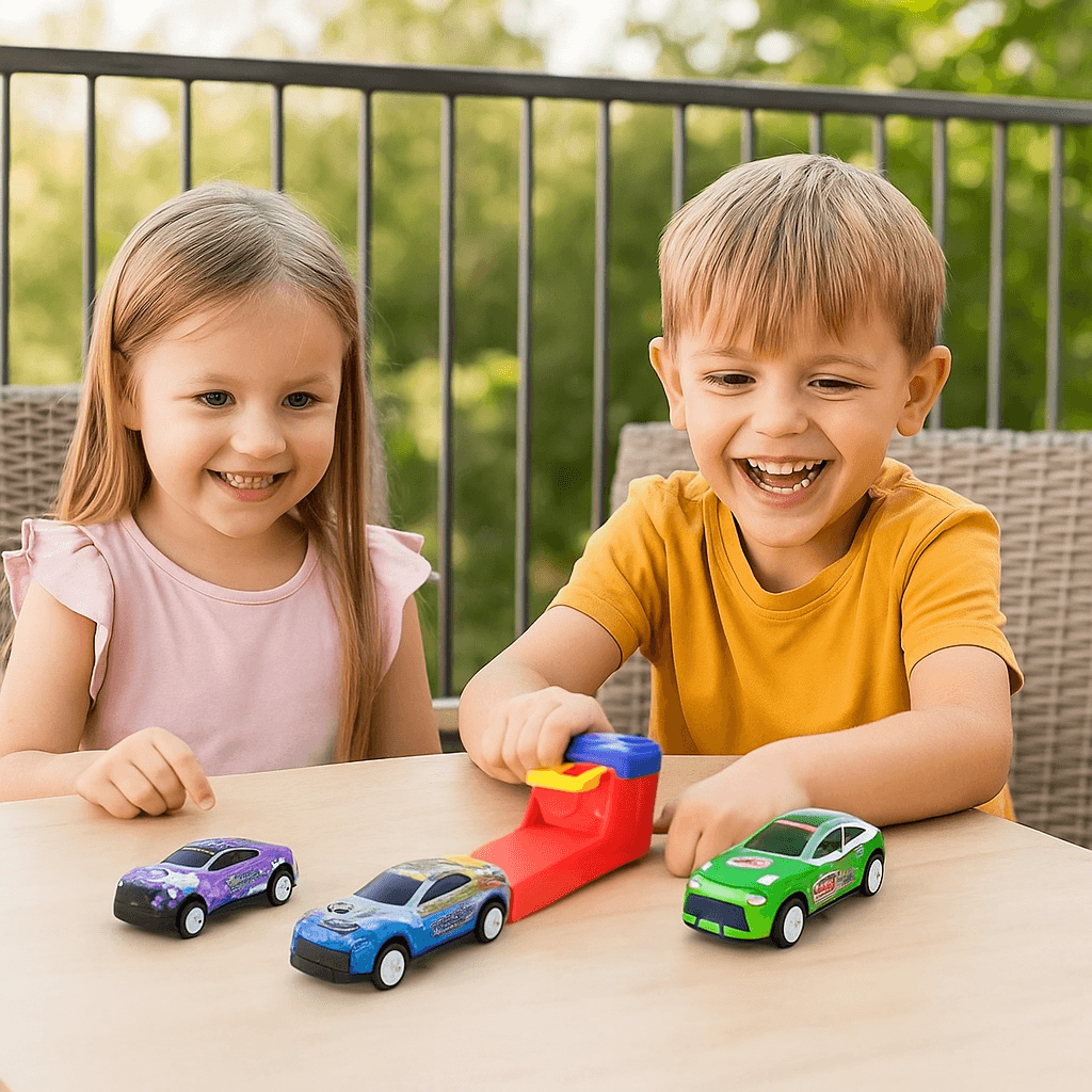 Zestaw wyścigowy z katapultą | emocjonujące wyścigi