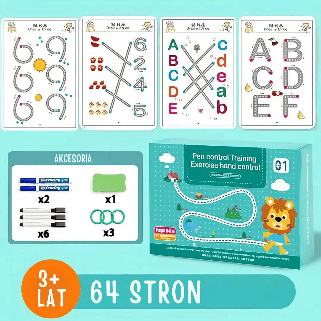 Zeszyt do nauki pisania | wielokrotnego użytku